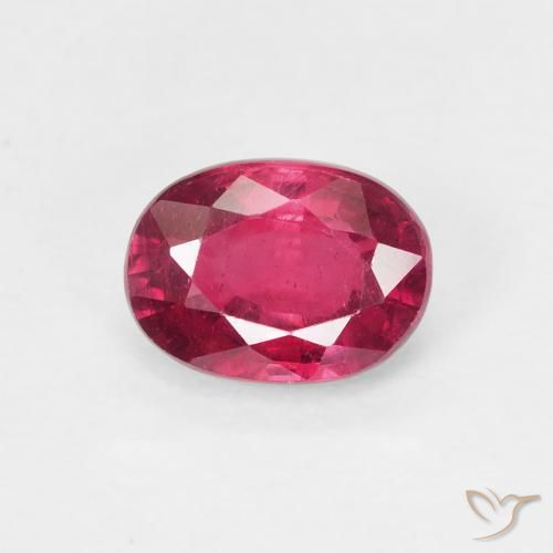 1.32ct طبيعي Medium Dark-Red ياقوت, بيضوي, قليلا جدا