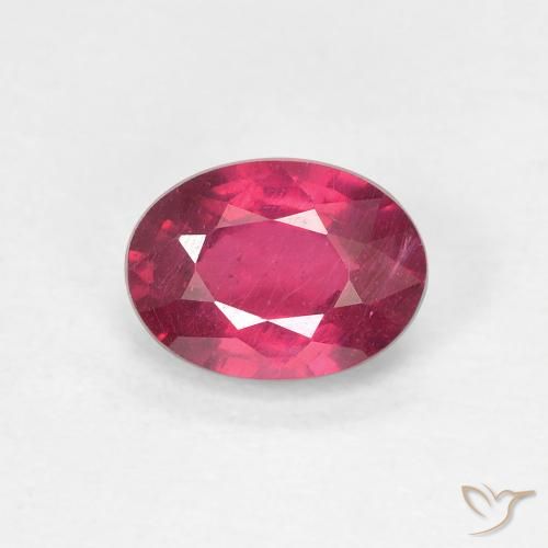 1.19ct طبيعي Medium Dark-Red ياقوت, بيضوي, قليلا جدا