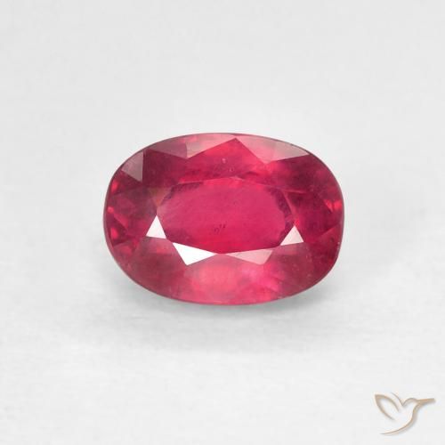 1.33ct طبيعي Medium Dark-Red ياقوت, بيضوي, قليلا جدا