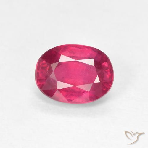 1.18ct طبيعي أحمر فاتح ياقوت, بيضوي, قليلا جدا