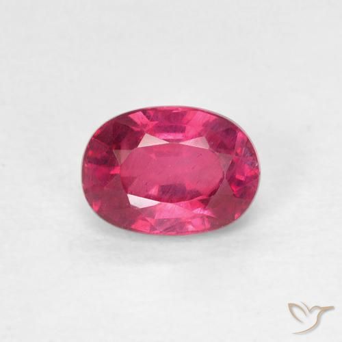1.09ct طبيعي أحمر فاتح ياقوت, بيضوي, قليلا جدا