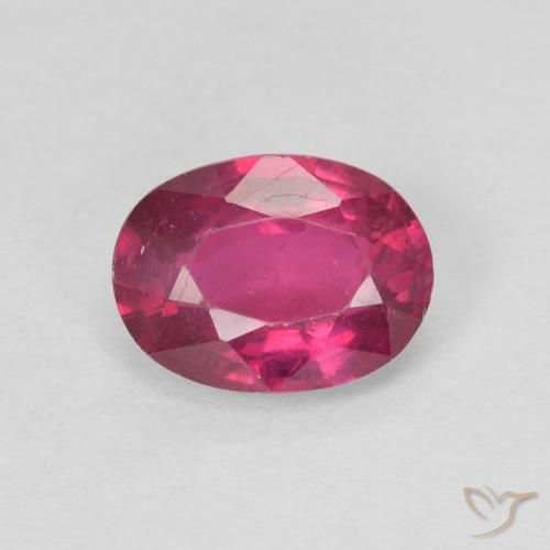 1.09ct طبيعي أحمر فاتح ياقوت, بيضوي, قليلا جدا