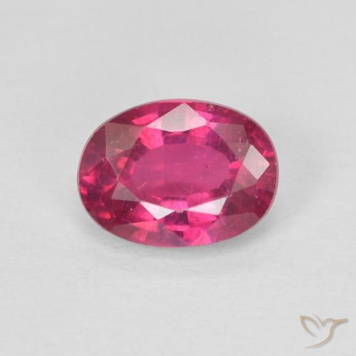1.17ct طبيعي أحمر فاتح ياقوت, بيضوي, قليلا جدا