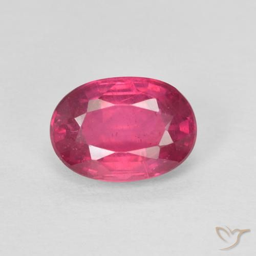 1.20ct طبيعي أحمر فاتح ياقوت, بيضوي, غير شفاف