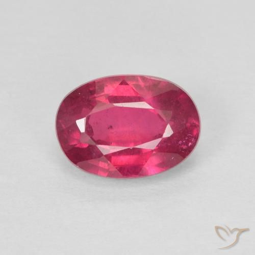 1.16ct طبيعي أحمر فاتح ياقوت, بيضوي, قليلا جدا