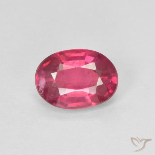 1.04ct طبيعي أحمر متوسط ياقوت, بيضوي, قليلا جدا