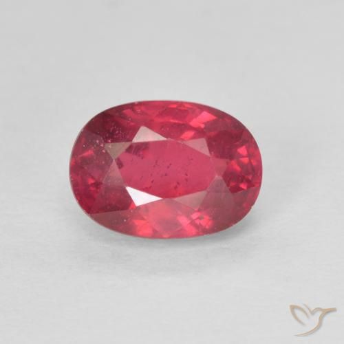1.45ct طبيعي أحمر وردى ياقوت, بيضوي, قليلا جدا