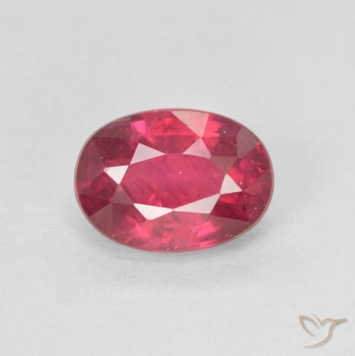 1.41ct طبيعي أحمر وردى ياقوت, بيضوي, قليلا جدا