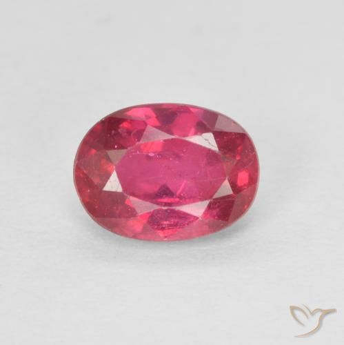 1.22ct طبيعي أحمر وردى ياقوت, بيضوي, قليلا جدا