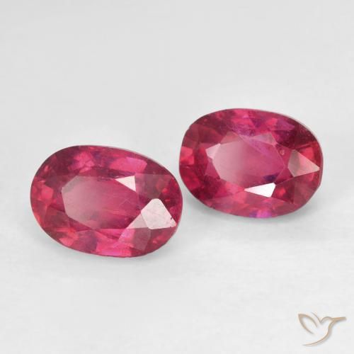 أحجار ياقوت Medium Dark-Red طبيعية، بيضوي، قليلا جدا، وزنها 2.51 قيراط