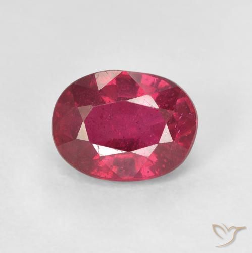 1.76ct طبيعي أحمر المربى ياقوت, بيضوي, قليلا جدا