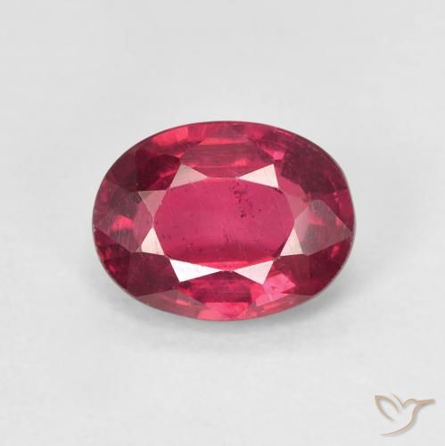 1.68ct طبيعي أحمر المربى ياقوت, بيضوي, قليلا جدا