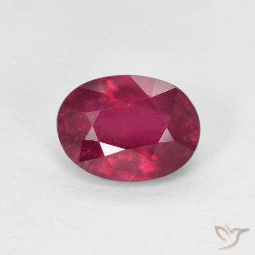 1.85ct طبيعي Medium Dark-Red ياقوت, بيضوي, قليلا جدا