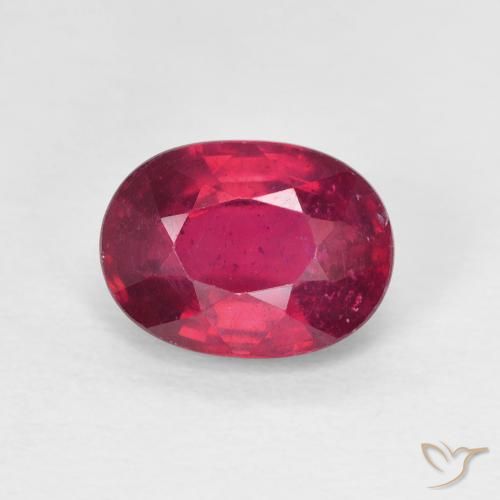 1.99ct طبيعي Medium Dark-Red ياقوت, بيضوي, قليلا جدا