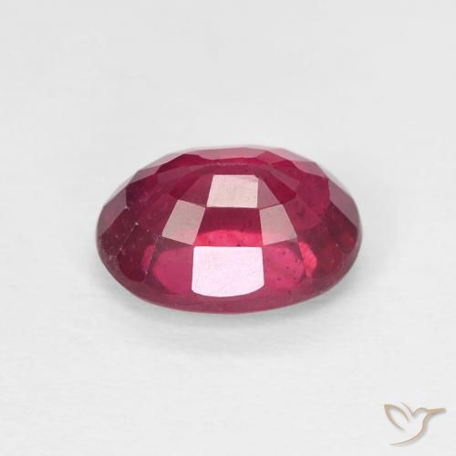 ياقوت Medium Dark-Red طبيعي، بيضوي، 1.99 قيراط، قليلا جدا