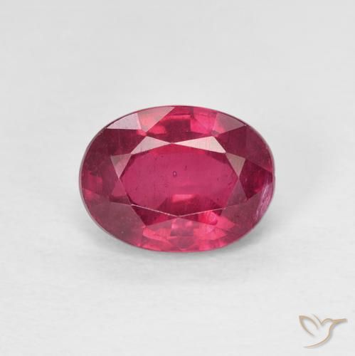 1.89ct طبيعي Medium Dark-Red ياقوت, بيضوي, قليلا جدا
