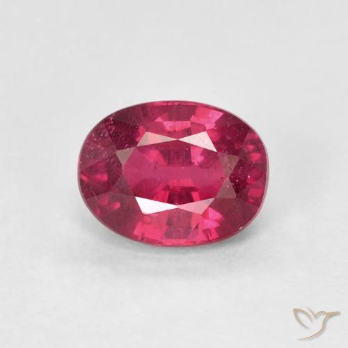 1.81ct طبيعي Medium Dark-Red ياقوت, بيضوي, قليلا جدا
