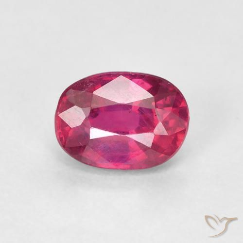 1.18ct طبيعي أحمر فاتح ياقوت, بيضوي, قليلا جدا