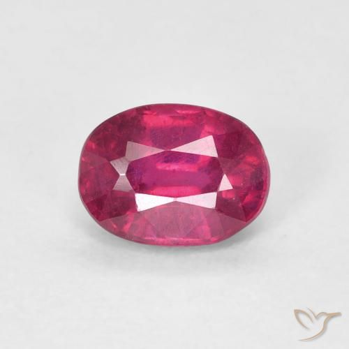 1.16ct طبيعي أحمر فاتح ياقوت, بيضوي, قليلا جدا