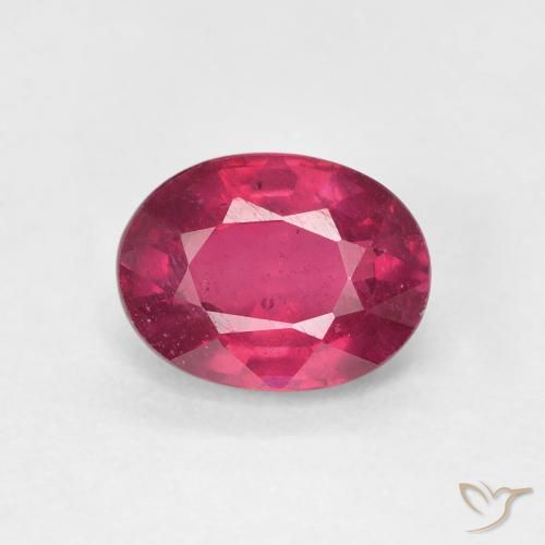 1.88ct طبيعي أحمر فاتح ياقوت, بيضوي, قليلا جدا