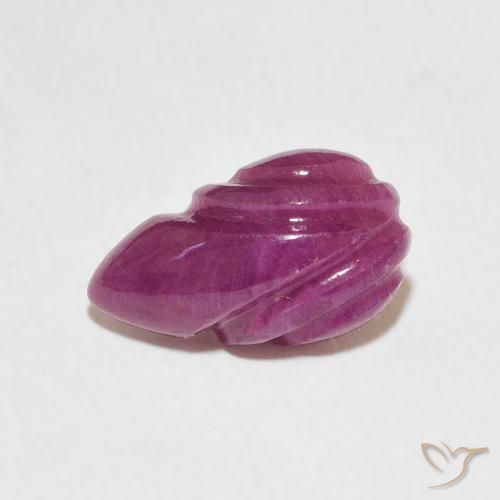 3.16ct طبيعي أرجواني محمر ياقوت, قص وردة, غير شفاف