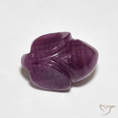 ياقوت Medium Dark-Purple طبيعي، قص وردة، 4.58 قيراط، غير شفاف