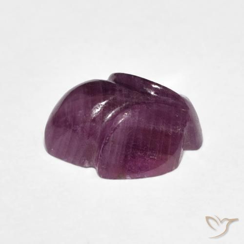 ياقوت Medium Dark-Purple طبيعي، قص وردة، 4.58 قيراط، غير شفاف