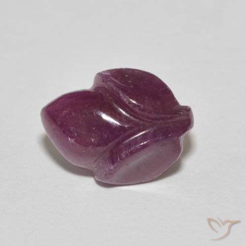 3.10ct طبيعي أحمر أرجوانى ياقوت, قص وردة, غير شفاف