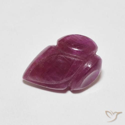 2.30ct طبيعي أحمر غامق ياقوت, قص وردة, غير شفاف