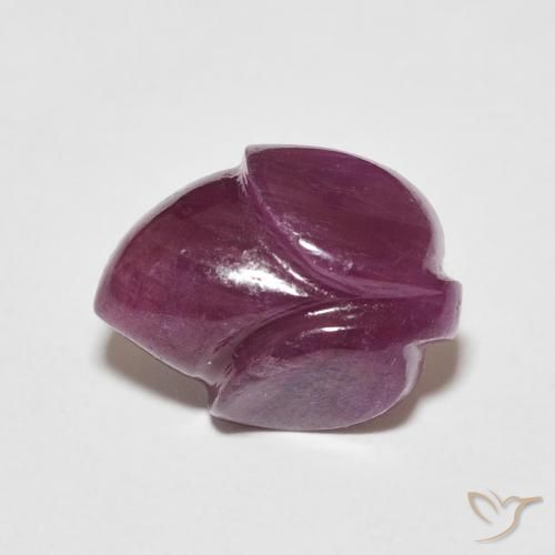 4.90ct طبيعي احمر غامق ياقوت, قص وردة, غير شفاف