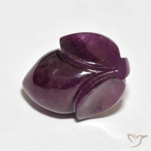 13.39ct طبيعي التوت عليق أحمر ياقوت, قص وردة, غير شفاف