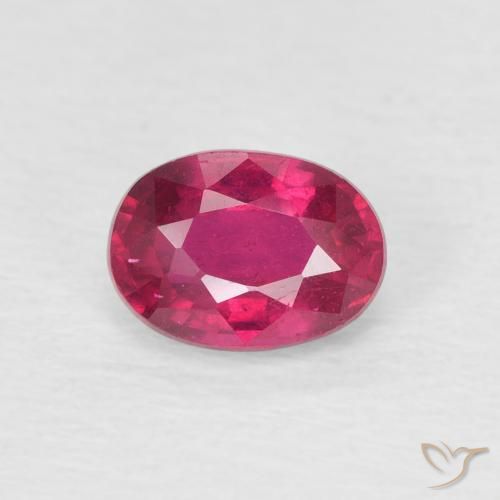 1.22ct طبيعي أحمر متوسط ياقوت, بيضوي, قليلا جدا