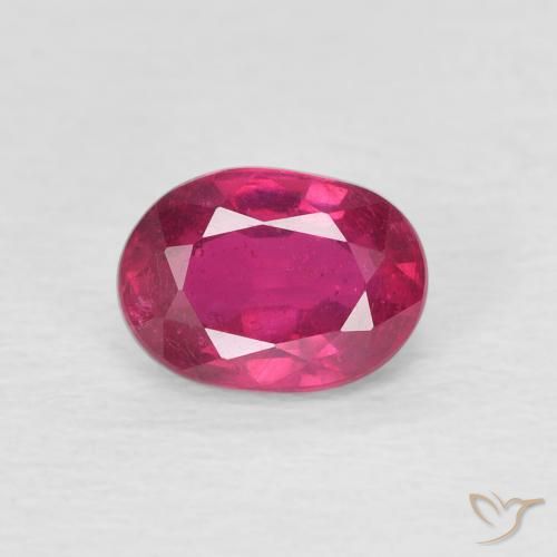 1.21ct طبيعي أحمر فاتح ياقوت, بيضوي, قليلا جدا