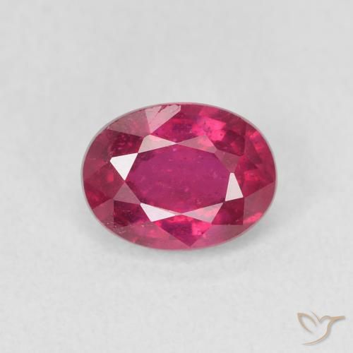 1.18ct طبيعي أحمر وردى ياقوت, بيضوي, قليلا جدا