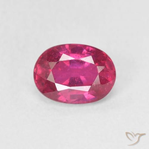 1.17ct طبيعي أحمر وردى ياقوت, بيضوي, قليلا جدا