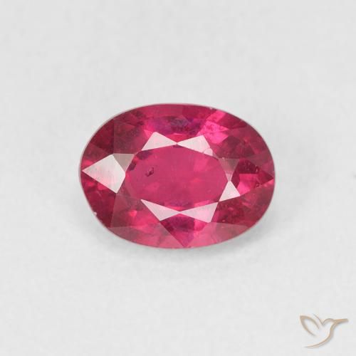 1.17ct طبيعي أحمر وردى ياقوت, بيضوي, قليلا جدا