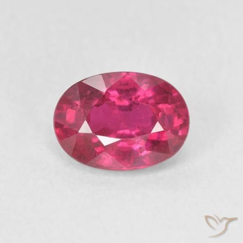 1.19ct طبيعي أحمر وردى ياقوت, بيضوي, قليلا جدا