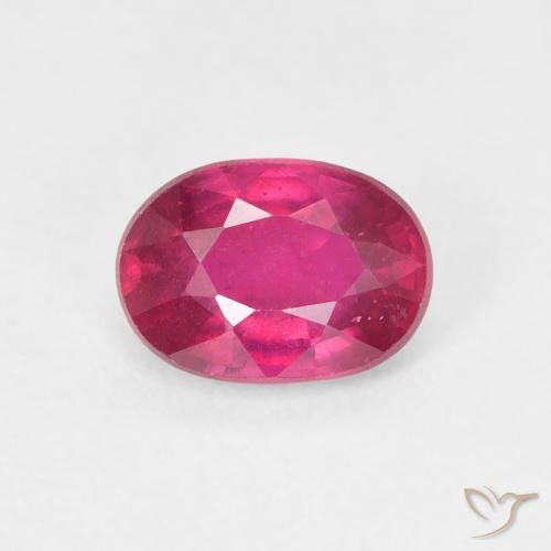 1.17ct طبيعي أحمر وردى ياقوت, بيضوي, قليلا جدا