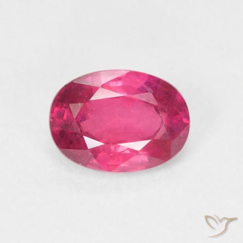 1.21ct طبيعي أحمر متوسط ياقوت, بيضوي, قليلا جدا