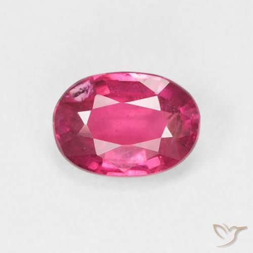 1.18ct طبيعي أحمر وردى ياقوت, بيضوي, قليلا جدا