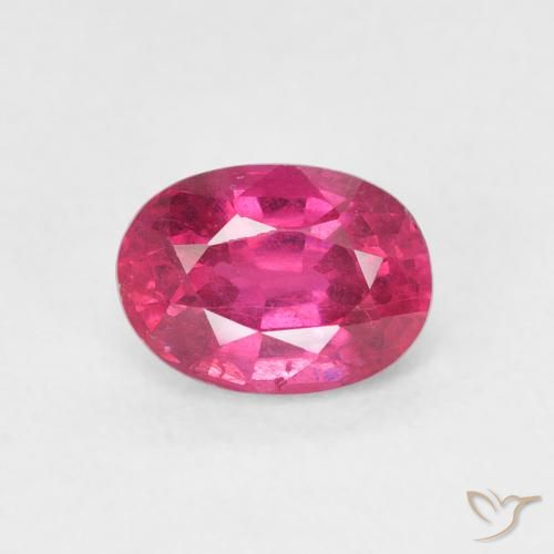 1.31ct طبيعي أحمر وردى ياقوت, بيضوي, قليلا جدا