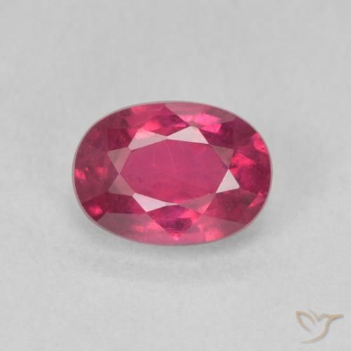 1.27ct طبيعي أحمر فاتح ياقوت, بيضوي, قليلا جدا