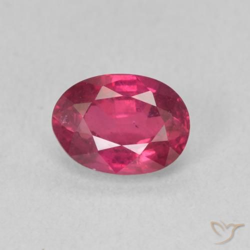 1.17ct طبيعي أحمر فاتح ياقوت, بيضوي, قليلا جدا