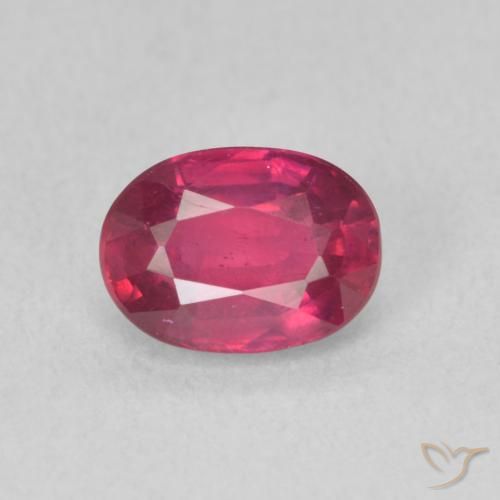 1.25ct طبيعي أحمر فاتح ياقوت, بيضوي, قليلا جدا
