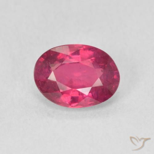 1.14ct طبيعي أحمر فاتح ياقوت, بيضوي, قليلا جدا