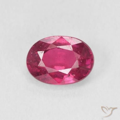 1.23ct طبيعي أحمر وردى ياقوت, بيضوي, قليلا جدا