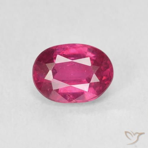 1.17ct طبيعي أحمر وردى ياقوت, بيضوي, قليلا جدا