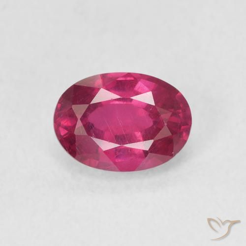 1.21ct طبيعي أحمر وردى ياقوت, بيضوي, قليلا جدا