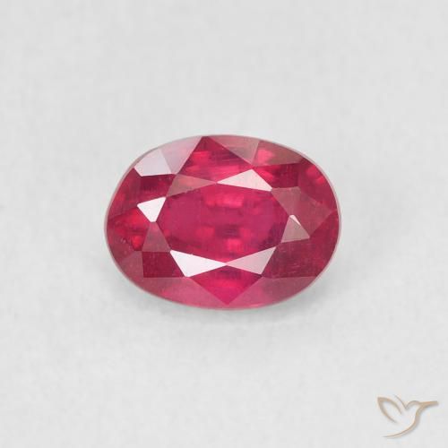 1.15ct طبيعي أحمر وردى ياقوت, بيضوي, قليلا جدا