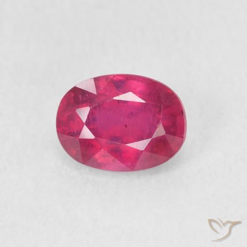 1.20ct طبيعي أحمر فاتح ياقوت, بيضوي, قليلا جدا